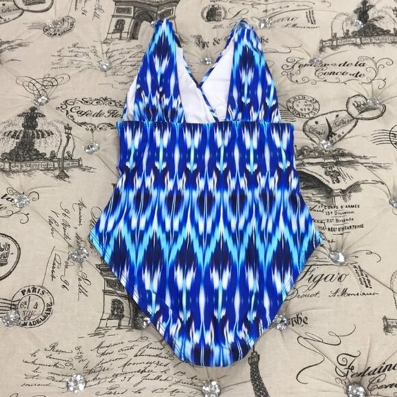 Athena Women's Surplice One Piece Swimsuit - Picture 4 of 6